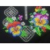 Embroidered t-shirt "Pansies on Black" maxi embroidery